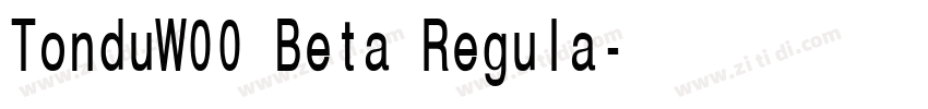 TonduW00 Beta Regula字体转换